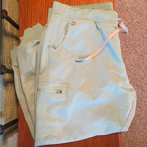 FIGS Scrubs Zamora jogger pant petite Robin egg blue.